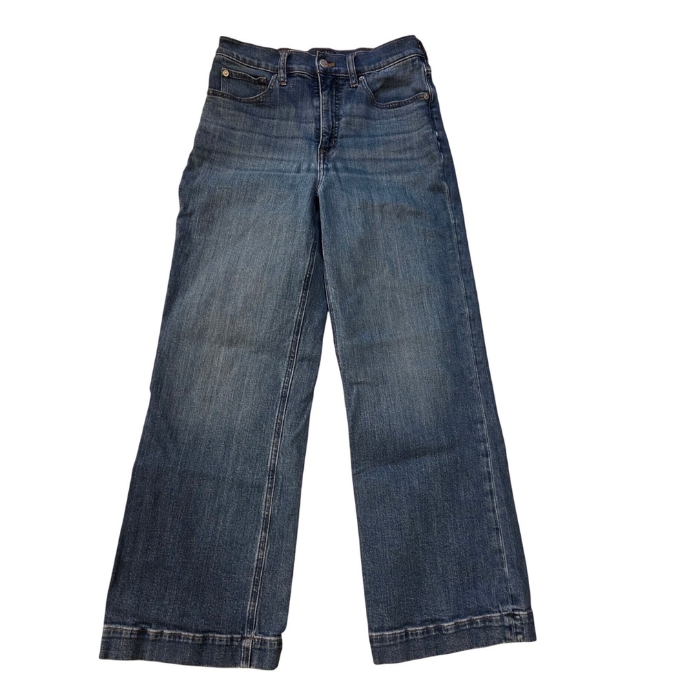 J. Crew Factory Classic Wide Leg Jean All Day Stretch High Rise Blue CD676 Sz 27
